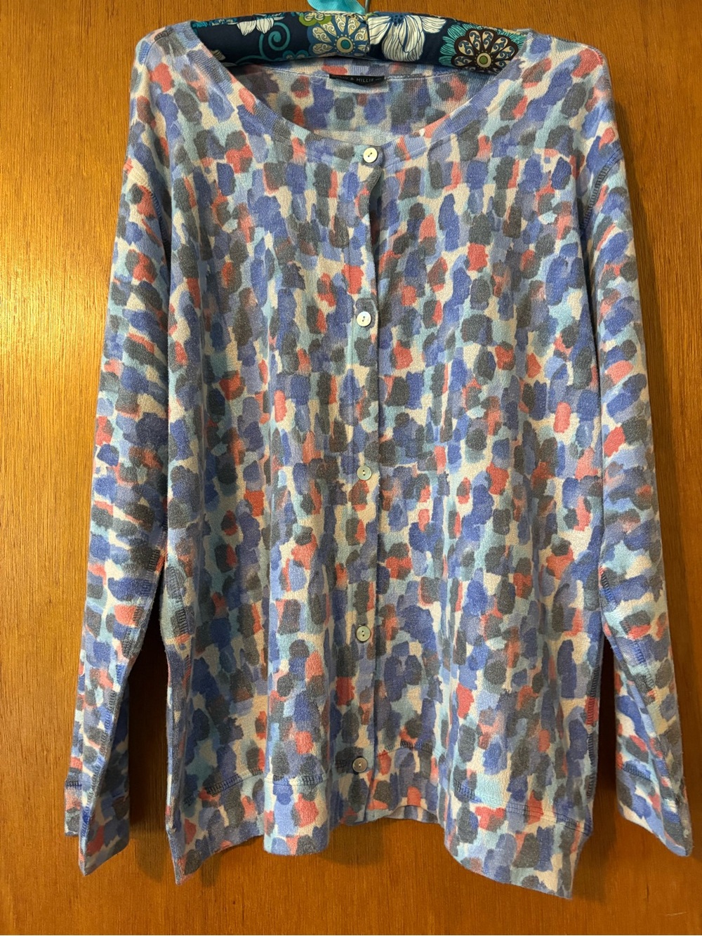 Nally & Millie Lightweight Multicolor Button-Up Cardigan - Size XL.